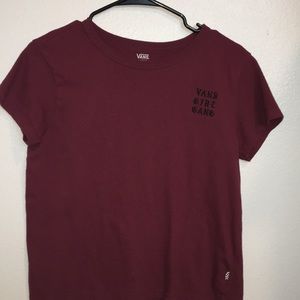 Vans maroon T-shirt sized (M)